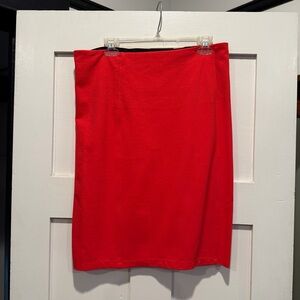 Liverpool Fiery Coral Pencil Skirt, Size 14